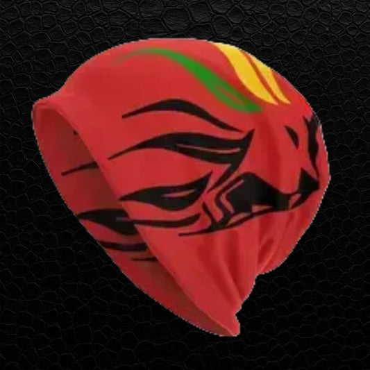 Rasta Mütze "Roter Löwe" – Ausdruck afrikanischer Stärke & Style