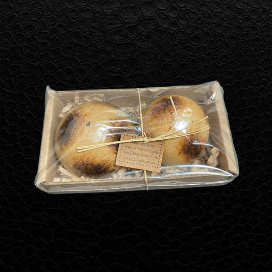 Ihlali Salz- und Pfefferstreuer – Handgefertigtes Unikat aus Südafrika