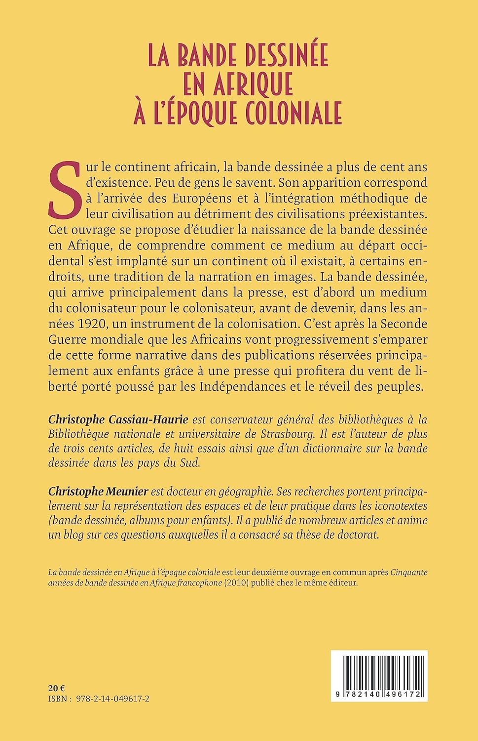 La bande dessinée en Afrique à l’époque coloniale - Buch