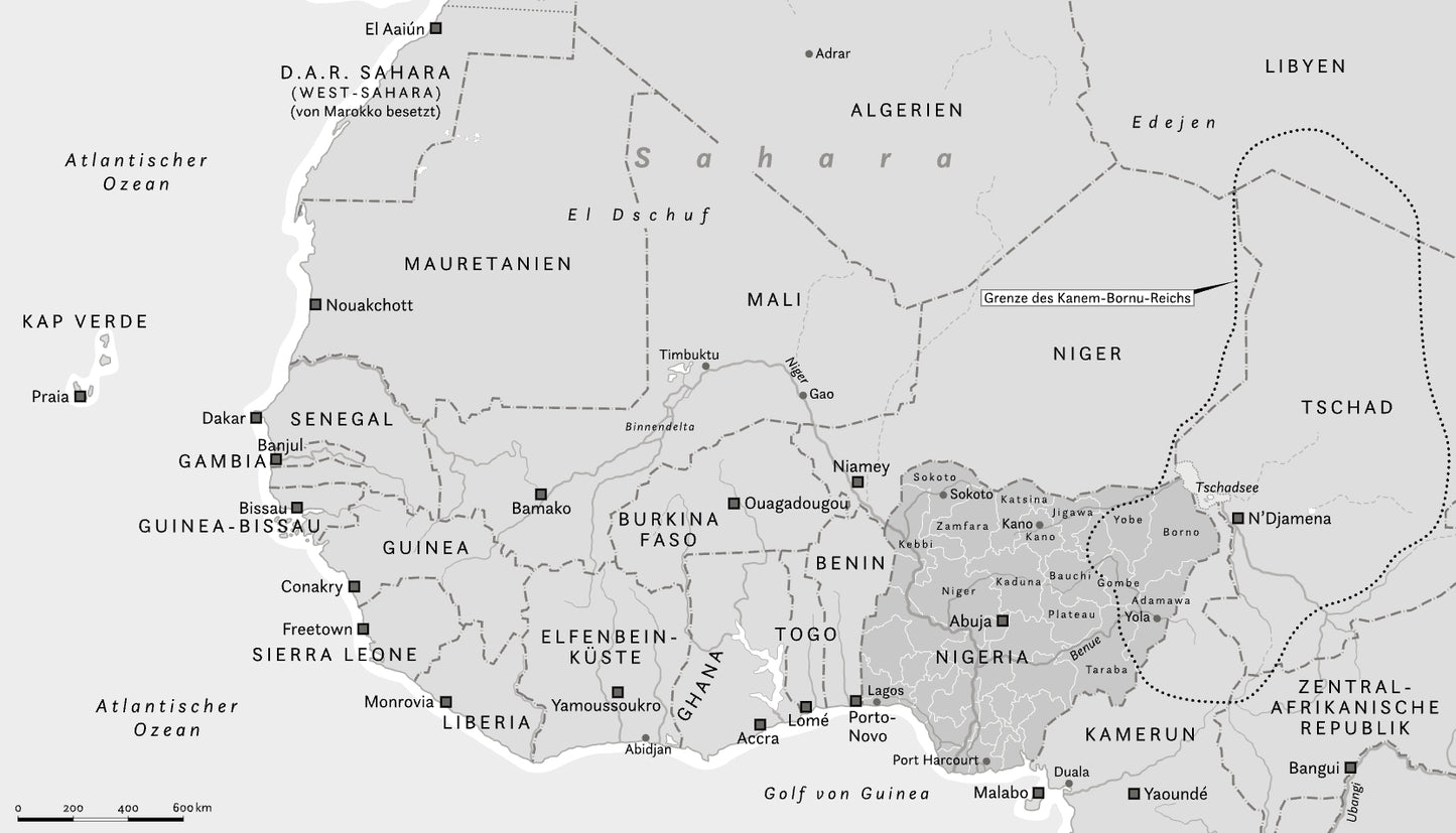 Landkarte Gebiet der Boko Haram