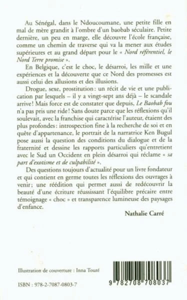 Buchcover Rückseite Le baobab fou de Ken Bugul