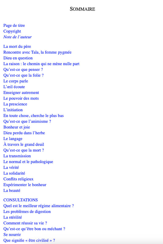 Le dieu perdu dans l'herbe - L'animisme, une philosophie africaine