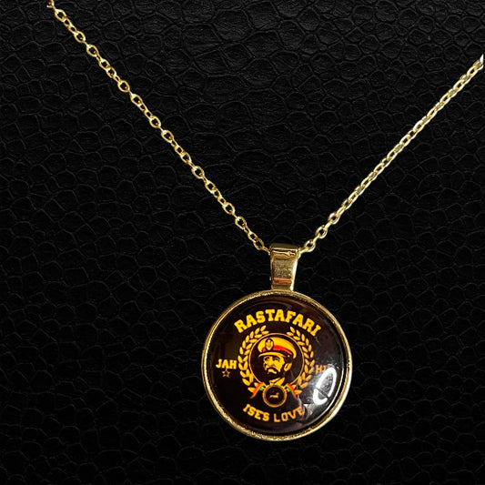Selassie Anhänger Schwarz
