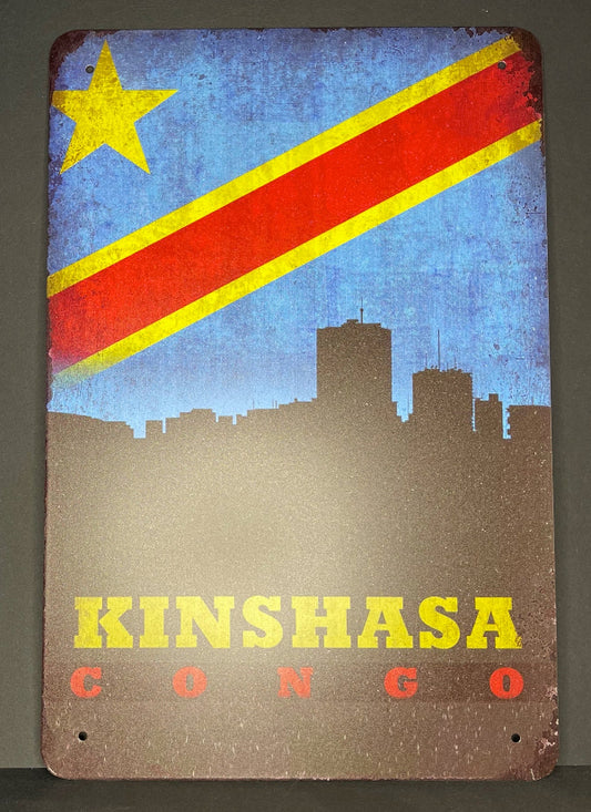 Blechschild Kinshasa Congo