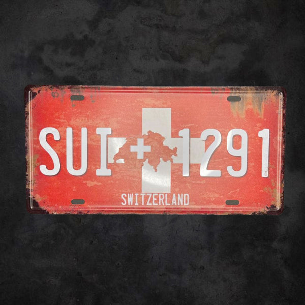 Deko Blechschild Schweiz 1291