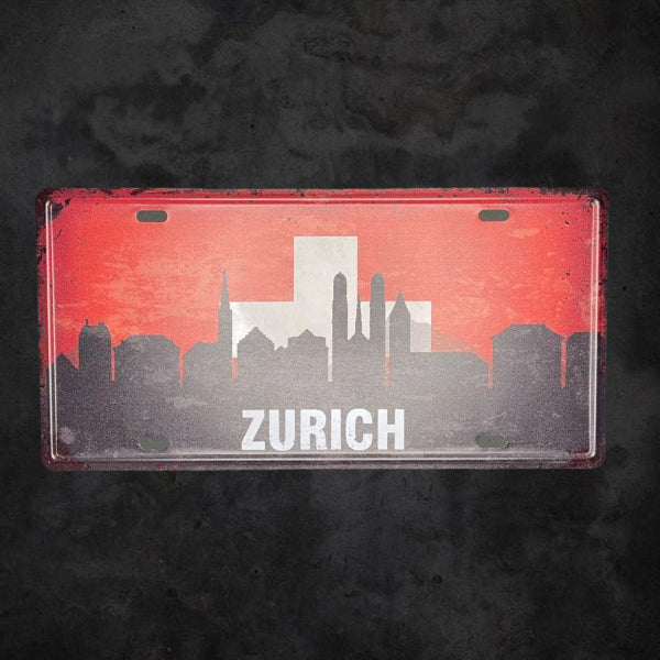 Deko Blechschild Zurich