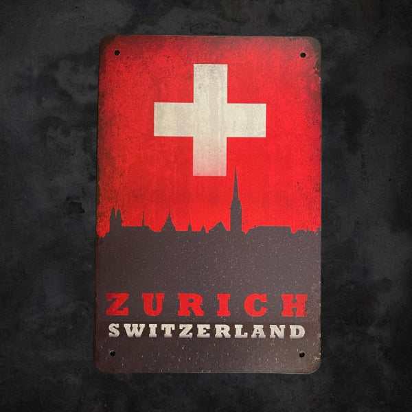 Deko Blechschild Zurich Switzerland