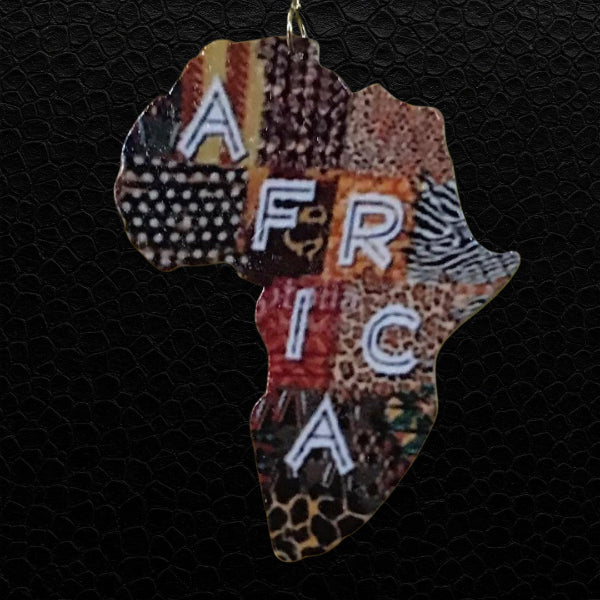 Holz Ohrring Africa