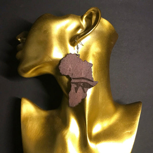 Holz Ohrring Afrika Auge des Horus“