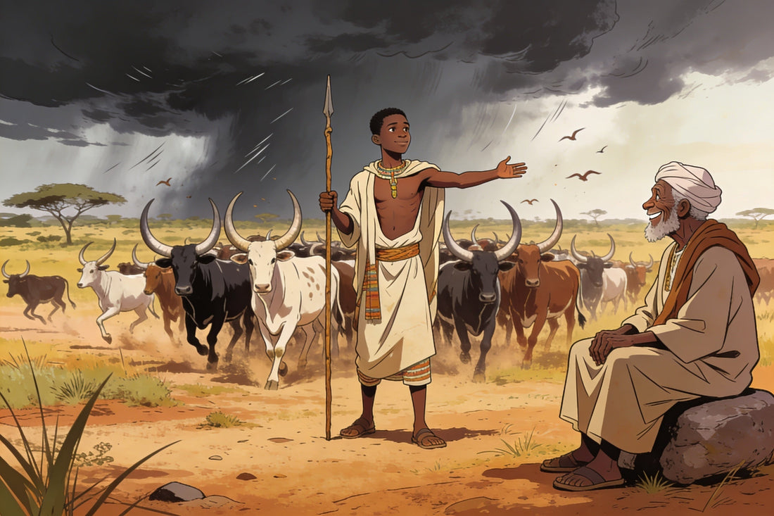 Der arrogante Hirte | Eine Fulani-Fabel aus Kamerun über Stolz, Spott und Weisheit