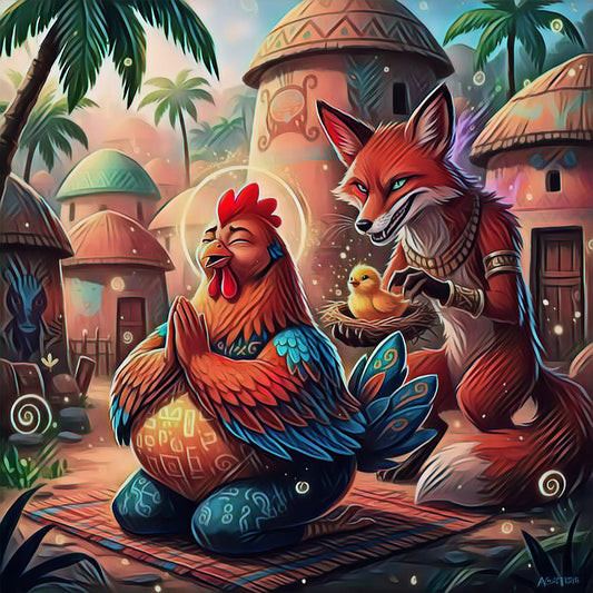 🐦 Die Henne, die zu viel betete (Kamerun, Bamiléké)