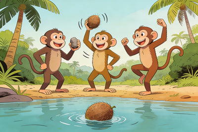 Les singes et la noix de coco | Mozambique, Makonde