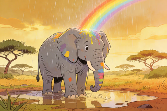 🐘 Der Elefant und der Regenbogen (Uganda)