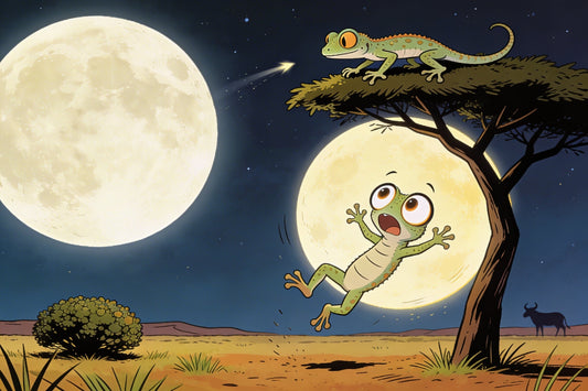 🦎 Wie der Gecko den Mond stahl (Namibia, San / Khoisan)