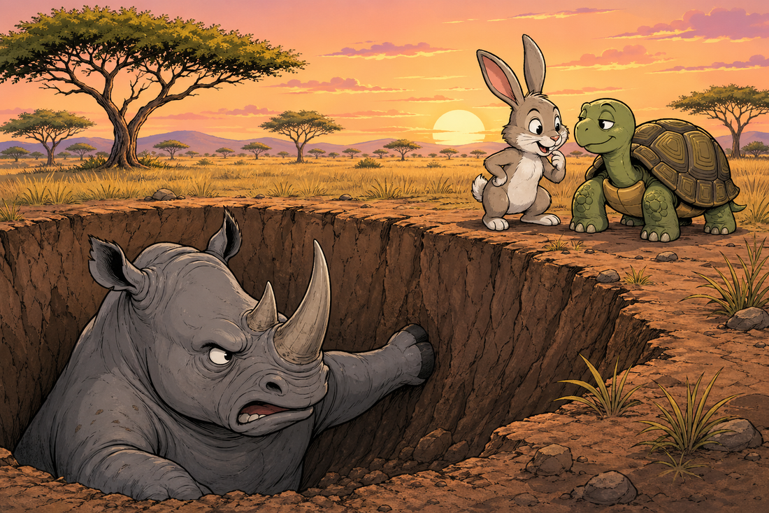 Das Nashorn und der kluge Hase | Ein Kamba-Tiermärchen aus Kenia