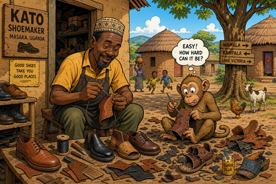 Der Schuhmacher und der Affe | Eine afrikanische Fabel aus Uganda über echtes Können