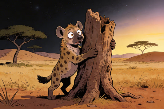 Die Hyäne und der Baumstumpf | Eine somalische Fabel über Angst, Selbsttäuschung und Erkenntnis
