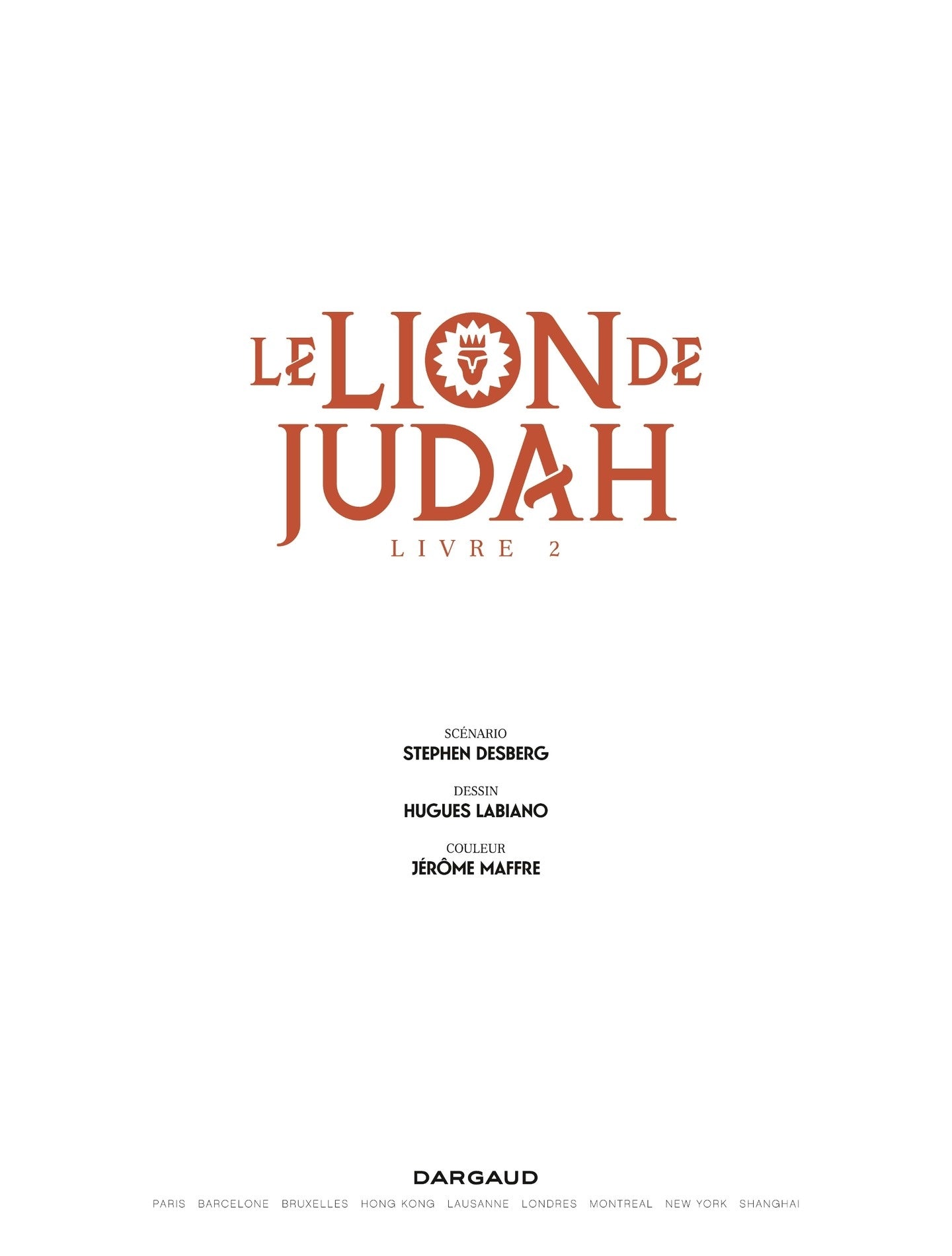 Comic Le Lion de Judah. Tome 2