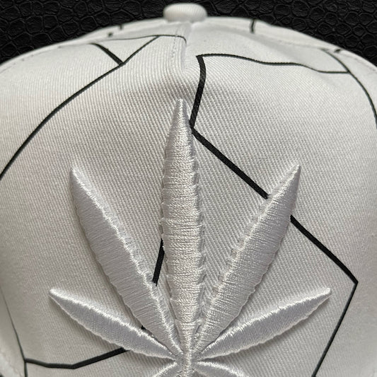 Casquette Ganja Snapback Blanche