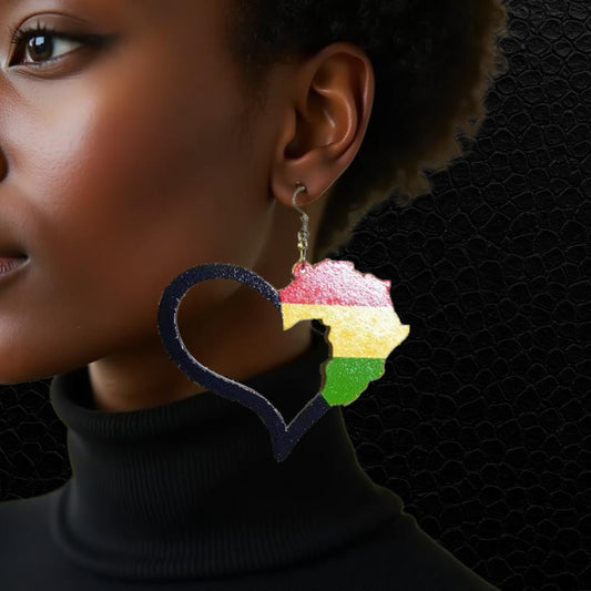 Afrika Herz Ohrring