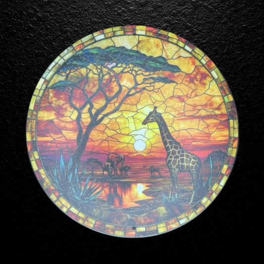 Deko Aluschild Giraffe