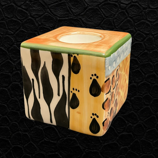 Keramik Teelichthalter "African Safari"