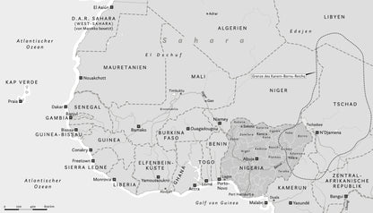 Landkarte Gebiet der Boko Haram