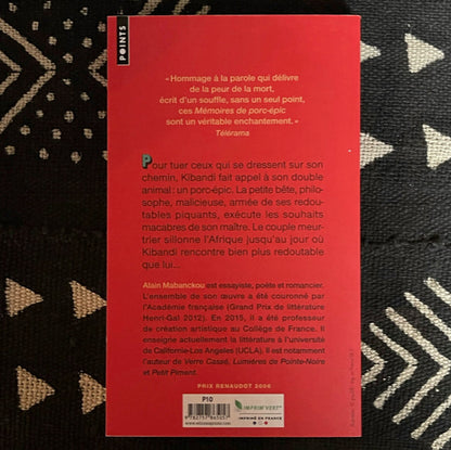 Mémoires de porc-épic de Alain Mabanckou