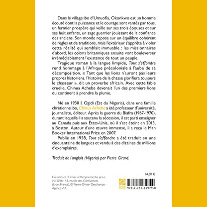 Tout s’effondre | Le chef-d’œuvre de Chinua Achebe sur la colonisation et l’Afrique précoloniale