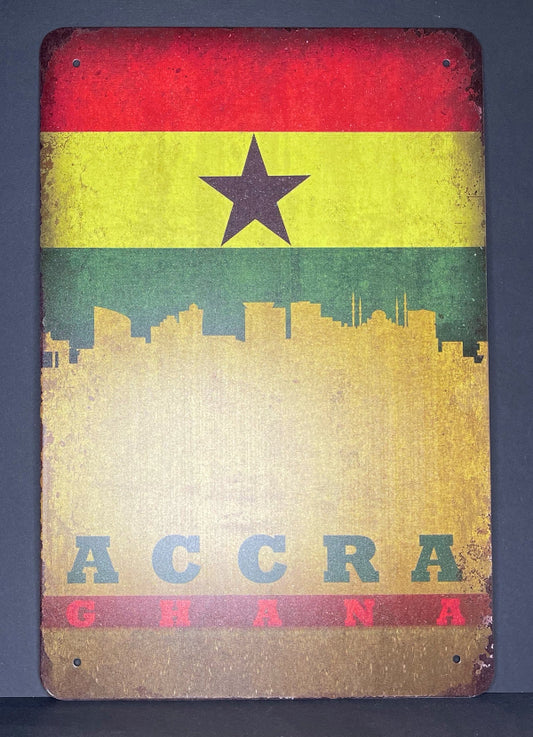 blechschild accra ghana 