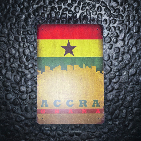 Deko Blechschild Accra Ghana