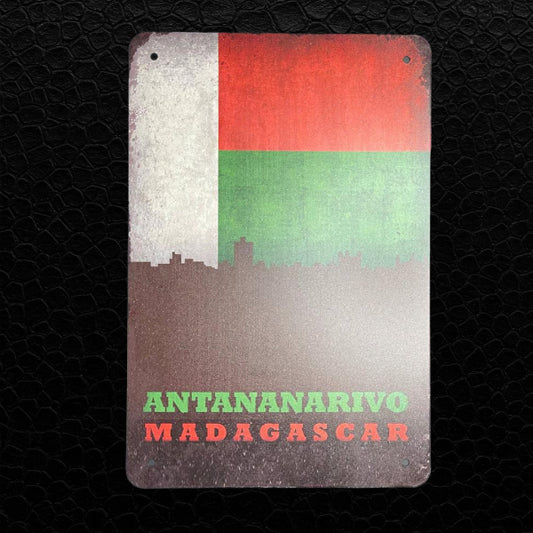 Blechschild Antananarivo Madagaskar