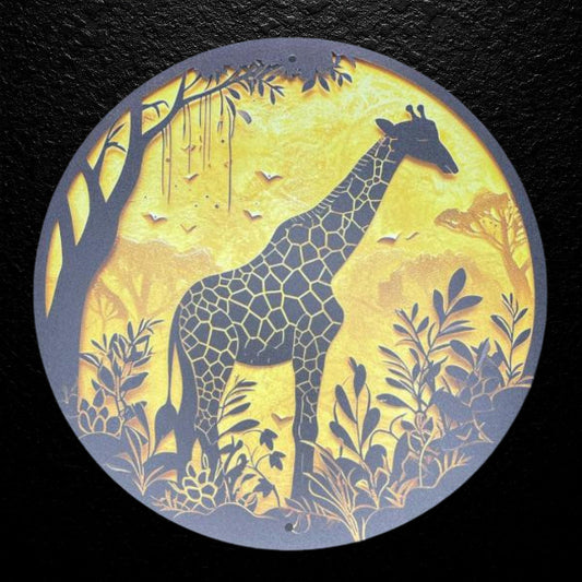Aluschild Giraffe