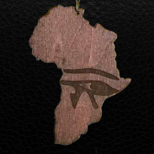 Holz Ohrring Afrika Auge des Horus“