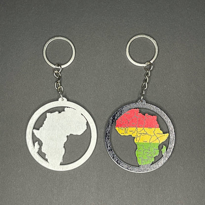Panafrikanischer Schlüsselanhänger „Herz Afrikas“ – Symbol für afrikanische Kultur