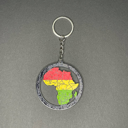 Panafrikanischer Schlüsselanhänger „Herz Afrikas“ – Symbol für afrikanische Kultur