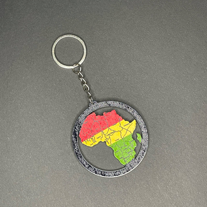 Panafrikanischer Schlüsselanhänger „Herz Afrikas“ – Symbol für afrikanische Kultur