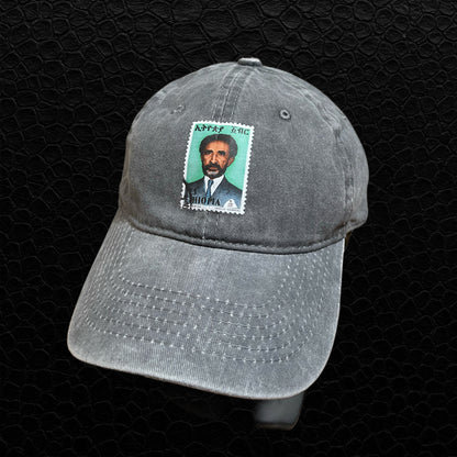 Selassie Cap – Gris | Streetwear Vintage avec Héritage Africain