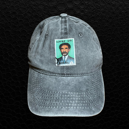 Selassie Cap – Gris | Streetwear Vintage avec Héritage Africain