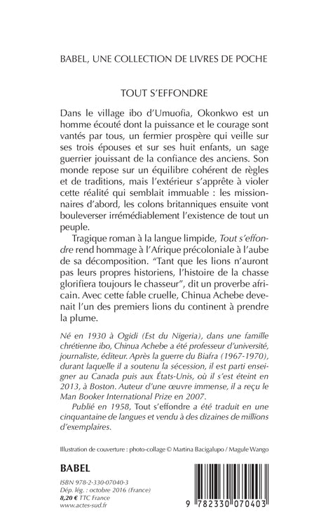 Tout s'effondre | Chinua Achebe