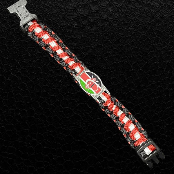 Überlebensarmband Kenia 24 cm geflochten wird zu 2,5 m Seil Outdoor Notfall Paracord