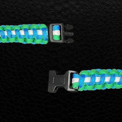 Sierra Leone Survival Armband Detail U-Schnalle Metall Emblem Flaggenfarben Outdoor Camping