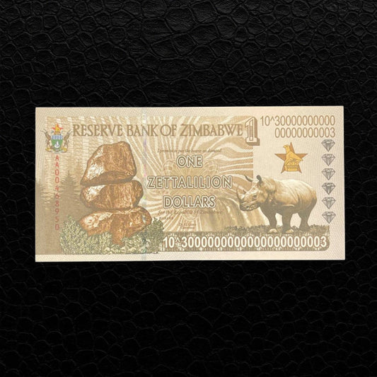 Simbabwe Dollar Zettalilion