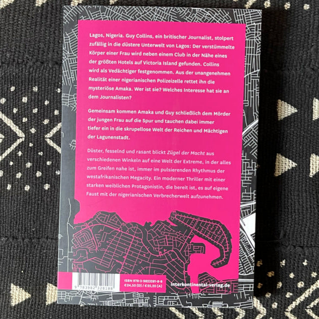 Zügel der Macht Leye Adenle – Rückseite des Taschenbuchs mit Klappentext, InterKontinental Verlag